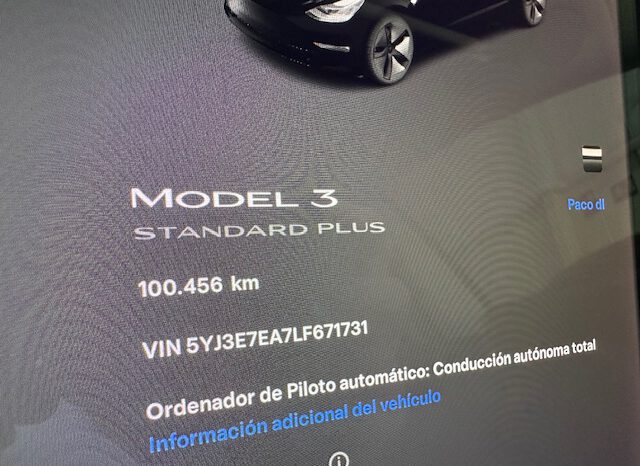 TESLA Model 3 Estandar Plus RWD 4p. lleno